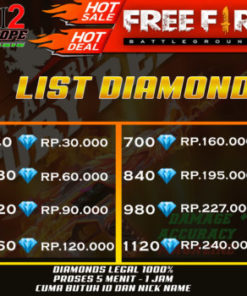 TOP UP DIAMOND FREE FIRE VIA ID LEGAL TERMURAH