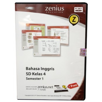 Harga CD  Zenius Multimedia Learning SD Bahasa Inggris 