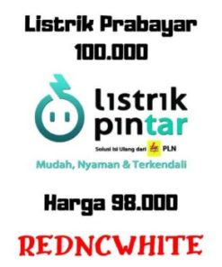 Token Listrik PLN Prabayar - 100.000 ( Masukan Id Meter Di kolom Alamat)