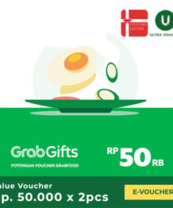 (Dapat 2 Voucher) Grab Food - Voucher Value Rp 50.000,- Digital Code