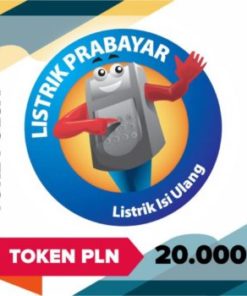 TOKE PULSA - PLN Token Prabayar 20.000 (Cantumkan ID Meter di Alamat Pengiriman)