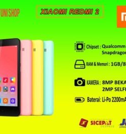 Xiaomi Redmi 2 RAM 1GB ROM 8GB Garansi Distributor 1 Tahun - Abu-abu