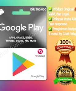 Kode Voucher GOoglE Play Card Indonesia IDR 300.000