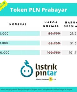 Token Listrik Pintar | PLN Prabayar | Promo Diskon Biaya Admin