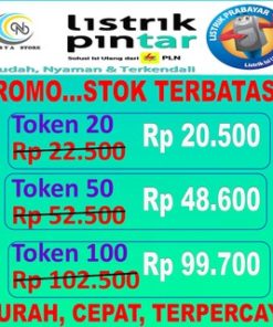 Promo Token Listrik PLN Prabayar Murah Nominal 20 50 100