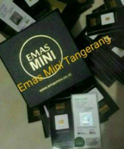 ( New model) Emas Mini 0.05gr / logam mulia / emas batangan 24K + Kwitansi Asli