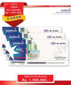 Bundling Package Sodexo Gift Pass Nominal Rp50.000 Dengan Total Nilai Rp1.500.000