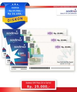 Voucher Sodexo Gift Pass Nominal Rp25.000