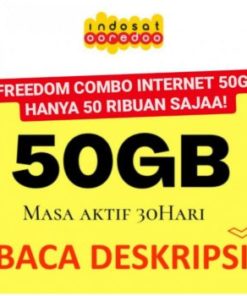 PAKET DATA INDOSAT FREEDOM COMBO 50GB 30 HARI KUOTA - IM3 OOREDOO 150GB UNLIMITED 24 JAM GB INTERNET