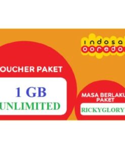 voucher  data Indosat 1GB + unlimited