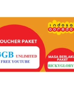 Voucher  data Indosat 3GB unlimited aplikasi