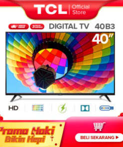TCL 40 inch LED TV - Full HD - HDMI/USB/Headphone (Model : 40B3) With Super Narrow Bezel &  Dolby Audio
