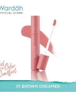 Wardah Colorfit Velvet Matte Lip Mousse 01 Brown Dreamer 4 g