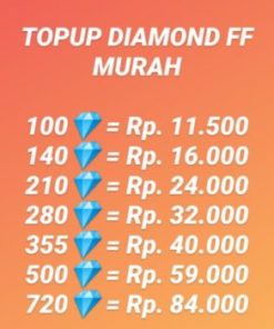 TOPUP DM FF MURAH / TOPUP DIAMON FREE FIRE MURAH