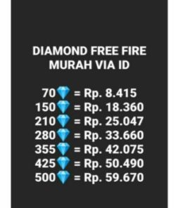 TOPUP DM FF EFEF EPEP FR33 FIR3 MURAH - DIAMOND FF EFEF EPEP FR33 FIR3 MURAH VIA ID