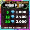 TOP UP DIAMOND FREE FIRE DM FF