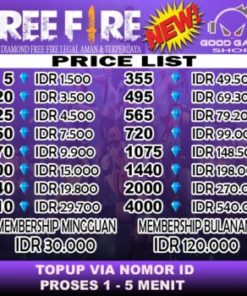 TOPUP DIAMOND FF MURAH TERMURAH VIA NOMOR ID SAJA - PROMO TOPUP DIAMOND FF TERMURAH - TOPUP FF CEPAT