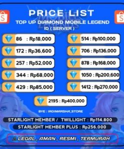 Diamond Mobile Legends Promo DM MLBB