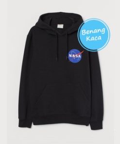 Hoodie hnm h&m NASA World black & gray sweater hnm Benang Kaca