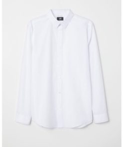 Kemeja Kerja Kantor HnM H&M Easy Iron Slim Fit White Shirt Original