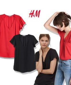 S-XL  349rb (label cut) H&M CONSCIOUS &FLUTTER SLEEVE BLOUSE RECCOMENDED