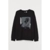 Crewneck h&m hnm Justin bieber Changes Black Chest printed