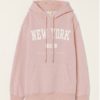 Hoodie hnm h&m new york upper east side chest printed