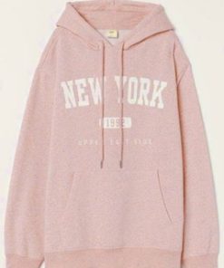 Hoodie hnm h&m new york upper east side chest printed