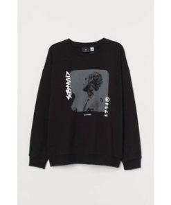 CREWNECK H&M | HNM JUSTIN BIEBER BLACK ORIGINAL