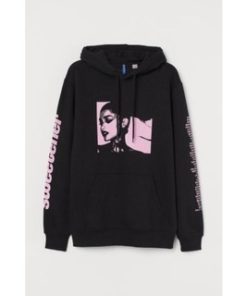 Hoodie h&m hnm Ariana Grande Chest Printed