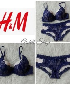 BRASET H&M LACE NAVY SIZE 34C 34D 36C 36D 38C ORIGINAL UNDERWEAR PAKAIANDALAM WANITA