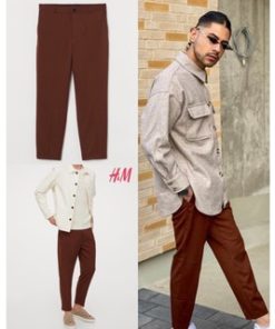 H&M Ankle Cropped Pants - Brown