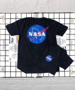 ( BISA COD ) KAOS NASA H&M - FULL TAG LOGO MIRROR ORIGINAL