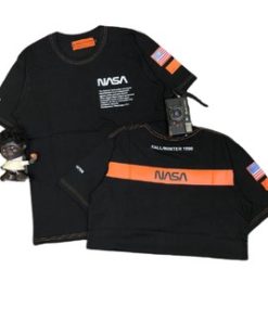 TSHIRT KAOS NASA X HERON PRESTON HITAM  AUTHENTIC / KAOS NASA / KAOS HNM