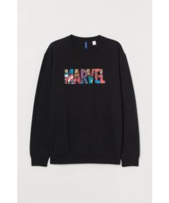 Crewneck h&m hnm hm Marvel Chest Printed