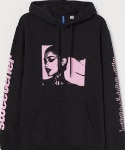 Hoodie hnm h&m ariana grande sweetener chest hand printed