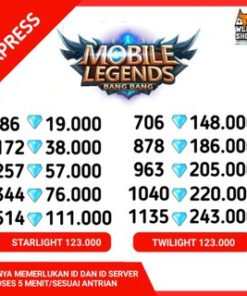 TOP UP diamond mobile legends murah