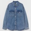 Oversized denim shirt