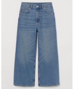 High Waist Culotte Jeans