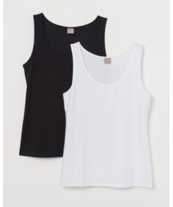 H&M+ 2-pack cotton vest tops