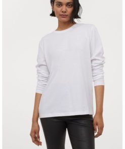 Long-sleeved jersey top