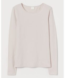 Long-sleeved jersey top