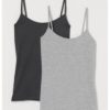 2-pack jersey strappy tops