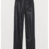 Imitation leather trousers