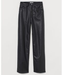 Imitation leather trousers