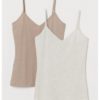 2-pack cotton strappy tops