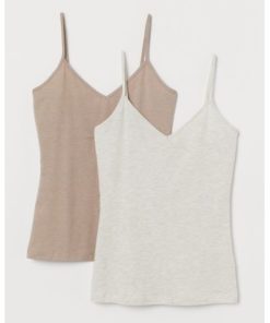 2-pack cotton strappy tops