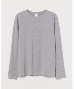 Long-sleeved jersey top