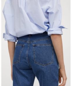 Straight High Split Jeans