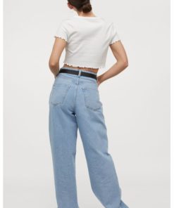 Button-front cropped top